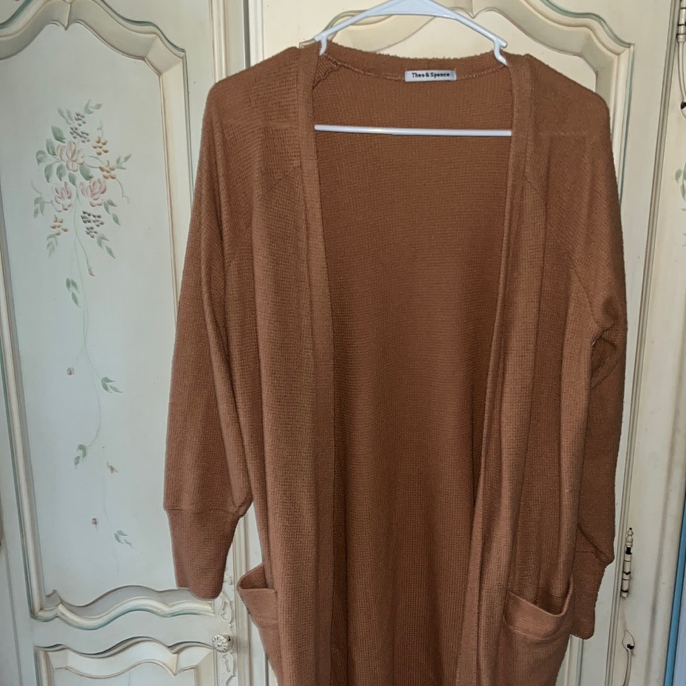 Rust color cardigan